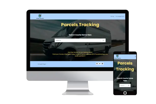 parcels tracking screen display
